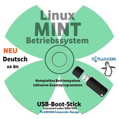 Linux MINT 64 Bit 2023 USB, komplettes Betriebssystem in deutsch