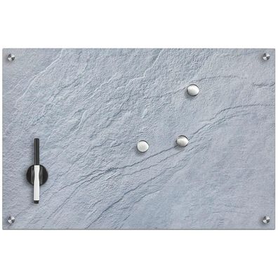 Zeller Glas-Magnettafel 60 x 40 cm - Schiefer grau