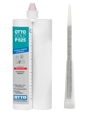 Ottocoll P525 2x310 ml RAL7012 Premium-Turbo-Eckverbinder-Klebstoff Für innen & außen