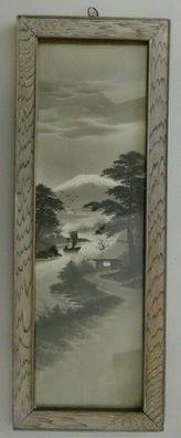 Japanische Tuschearbeit gestempelt signiert 19. Jahrhundert 17x51cm G-7234