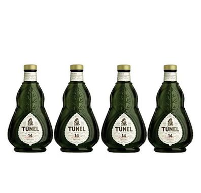 Tunel 14 4er Set Hierbas 0,7L (28% Vol) Reserva Familiar Tunel Kräuterlikör Hie