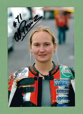Nina Prinz (Motorradrennfahrerin) - persönlich signiert