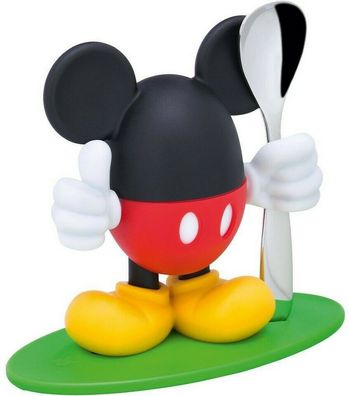 Disney Mickey Mouse Eierbecher mit Löffel, Kunststoff, Cromargan Edelstahl