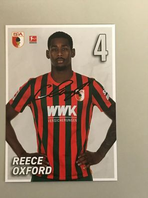 Autogrammkarte - REECE OXFORD - FC Augsburg 2021-22 - orig. signiert #945