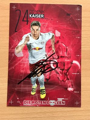 Autogrammkarte - Dominik KAISER - RB Leipzig 2016-17 - orig. signiert #1030