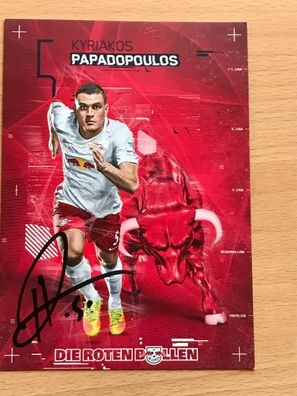 Autogrammkarte - Kyriakos Papadopoulos RB Leipzig 2016-17 - orig. signiert #1038