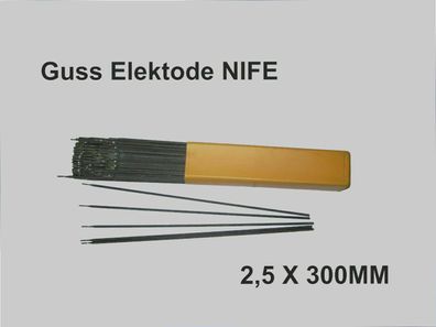 Gusselektroden NiFe-c1 ø: 2.5 x 300 mm
