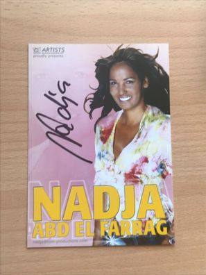 Autogrammkarte - NADJA ABD EL FARRAG - Schauspielerin - orig. signiert #597