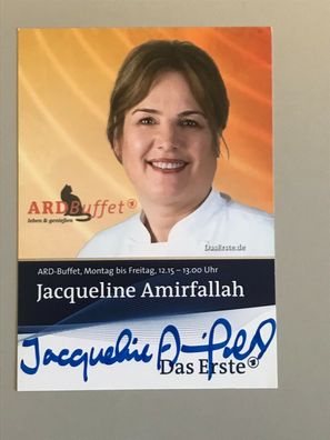 Autogrammkarte - Jacqueline Amirfallah - TV-MODERATOR - orig. signiert #157