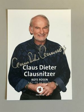 Autogrammkarte - CLAUS DIETER Clausnitzer - ROTE ROSEN - orig. signiert #350