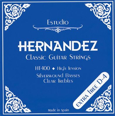 Hernandez HT400 classic, high mit 2x d4 Saite - Saiten für Konzertgitarre