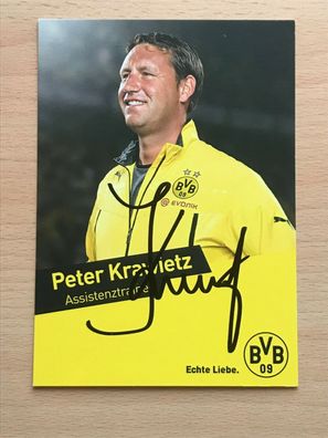 Autogrammkarte - PETER Krawietz - BVB Borussia Dortmund - orig. signiert #263