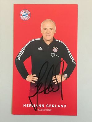 Autogrammkarte - Hermann Gerland - FC BAYERN München - orig. signiert #185