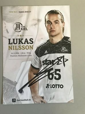 Autogrammkarte - LUKAS Nilsson - THW KIEL - orig. signiert #214