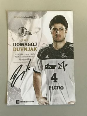 Autogrammkarte - Domagoj Duvnjak - THW KIEL - orig. signiert #199