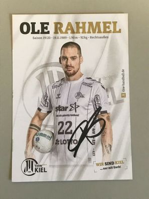 Autogrammkarte - OLE RAHMEL - THW KIEL - orig. signiert #196
