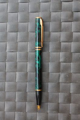 Vintage-Kugelschreiber, Waterman Laureat, dunkelgrün meliert