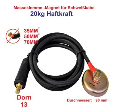 Magnet Masseklemme bis 400 A Schweißmagnet Massemagnet Kabel H01N2-D HAR 4