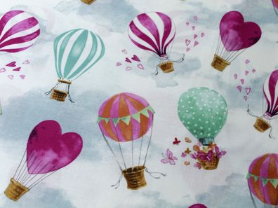 Love ist in the Air, Blank Quilting , Luftballons, Baumwolle,112 cm breit