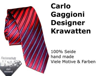 NEU Carlo Gaggioni Herren Designer Krawatten 100 % Seide hand-made
