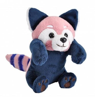 kuscheliger Panda Junior 10 cm Plüsch blau/ hellrosa