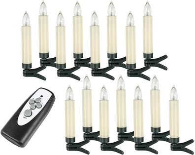 LED Kerzen 15er kabellos mit Fernbedienung/ Timer warmweiß 76579