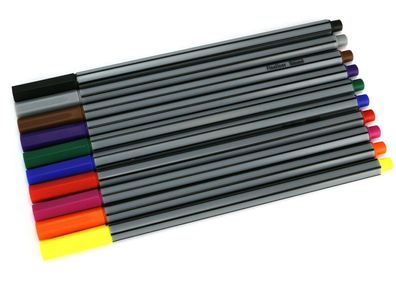 Fineliner 10er Set bunt 0,4mm Strichstärke 10 verschiedene Farben Stifte Set