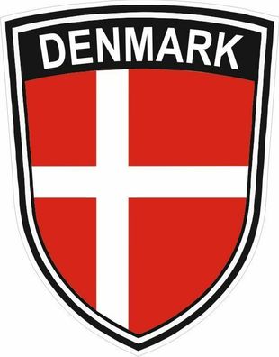 Dänemark Denmark Wappen Aufkleber PKW Europa Flagge konturgestanzt Nr. 9066