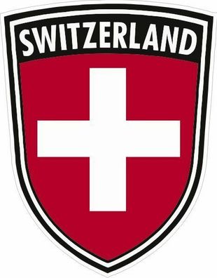 Schweiz Switzerland Wappen Aufkleber PKW Europa Flagge konturgestanzt Nr. 9053
