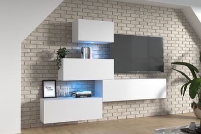 EX14 Möbel für Wohnzimmer Wohnwand Mediawand Schrankwand Wohnschrank