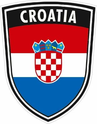 Kroatien Croatia Wappen Aufkleber PKW Europa Flagge konturgestanzt Nr. 9056