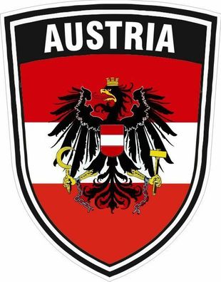 Austria Österreich Wappen Aufkleber PKW Europa Flagge konturgestanzt Nr. 9065