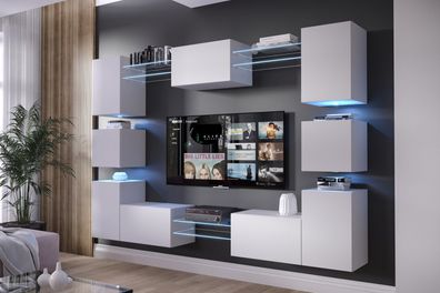 AN36 NEW Möbel für Wohnzimmer Wohnwand Mediawand Schrankwand Wohnschrank