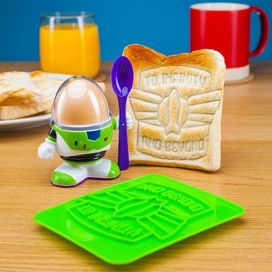 Buzz Lightyear Eierbecher + Toaststempel-Toy Story