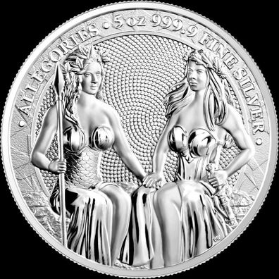 Germania Mint The Allegories Austria & Germania 5 oz 999 Silber 25 Mark