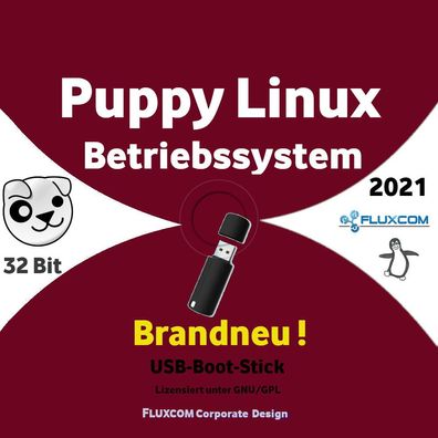 2021 Puppy Linux Slacko 7.0 USB 32 Bit, Live, komplettes Betriebssystem