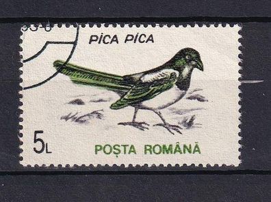 Motiv - Vogel Elster - (Rumänien) - gestempelt