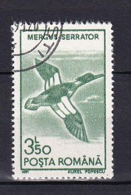 Motiv - Vogel - Mittelsäger (Mergus serrator) - (Rumänien) - gestempelt