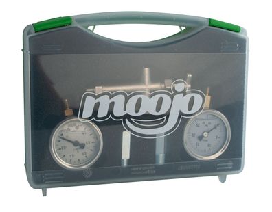 Pumpenprüfsatz im Kunststoffkoffer mit glyzeringefülltem Manometer/ Vakuummeter
