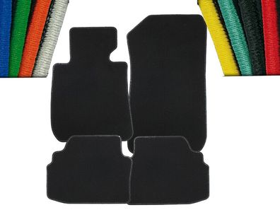 Fußmatten passend für ID.5 in Velours schwarz Rand verschiedene Farben