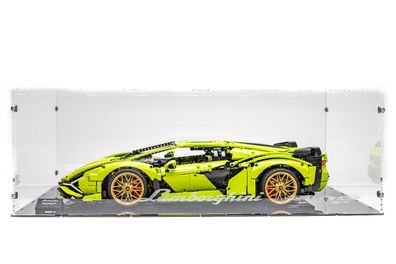Acrylglas Vitrine Haube für Ihr LEGO Modell 42115 Lamborghini Sian mit Schriftzug