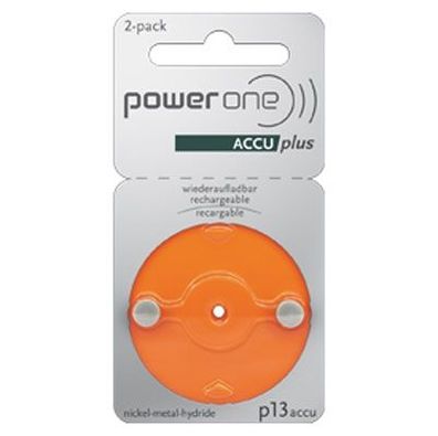 powerone - ACCUplus - p13 - 1,2 Volt 30mAh Ni-MH - Hörgeräteakku - 2er Blister