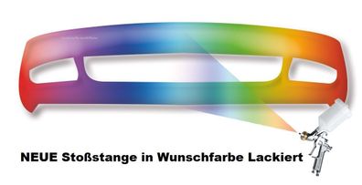 STOßSTANGE VORNE LACKIERT IN WUNSCHFARBE NEU für Opel Astra H 2007-2010 SRA  –
