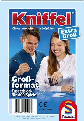 Familienspiel Großer Kniffelblock Schmidt Spiele 49070 Ab 8 Jahre
