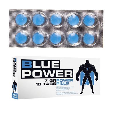 Pharmquest - BLUE POWER - 10 blaue Pillen - für echte Männer - P45