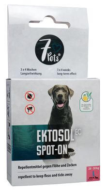 SCHOPF 7Pets® Ektosol EC Spot-on Oil für Hunde 20 bis 30 kg, L, 3,2 ml