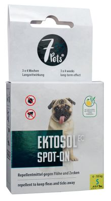 SCHOPF 7Pets® Ektosol EC Spot-on Oil für Hunde 4 bis 10 kg, S, 1,2 ml