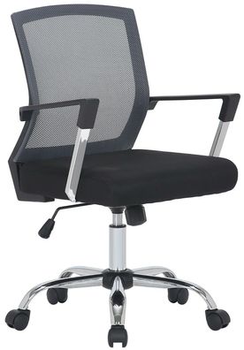 moderner Drehstuhl 120kg belastbar Bürostuhl grau Schreibtischstuhl ergonomisch
