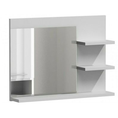 Spiegel Badezimmer Wandspiegel Mit Ablagen 60x50x13,6 cm Weiss