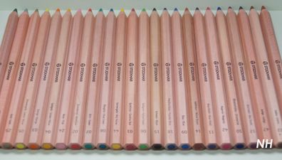 24 Sechskant Buntstifte von Stockmar, ohne Schachtel, Neu, Schule, Zeichnen